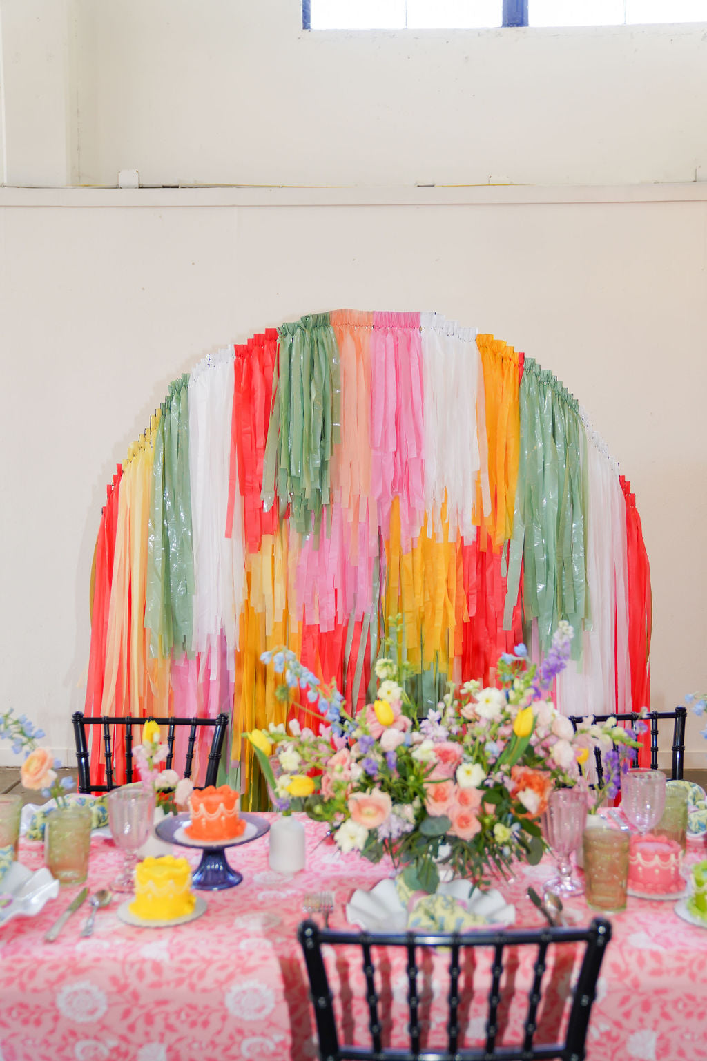 Aloha Baby Semi Circle Fringe Backdrop-Backdrops-Oh My Darling Party Co