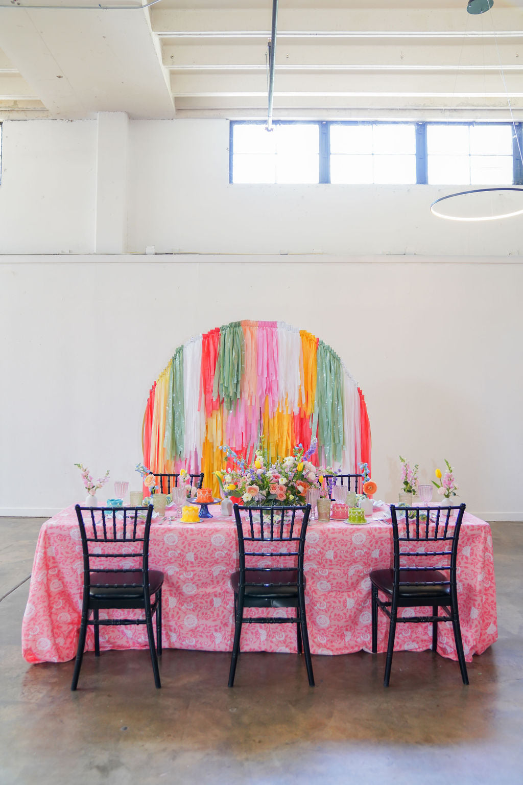 Aloha Baby Semi Circle Fringe Backdrop-Backdrops-Oh My Darling Party Co