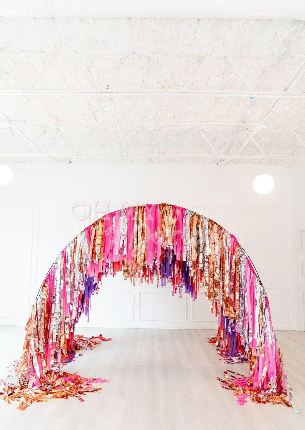 Arch Fringe of Love Tunnel Installation-Backdrops-Oh My Darling Party Co