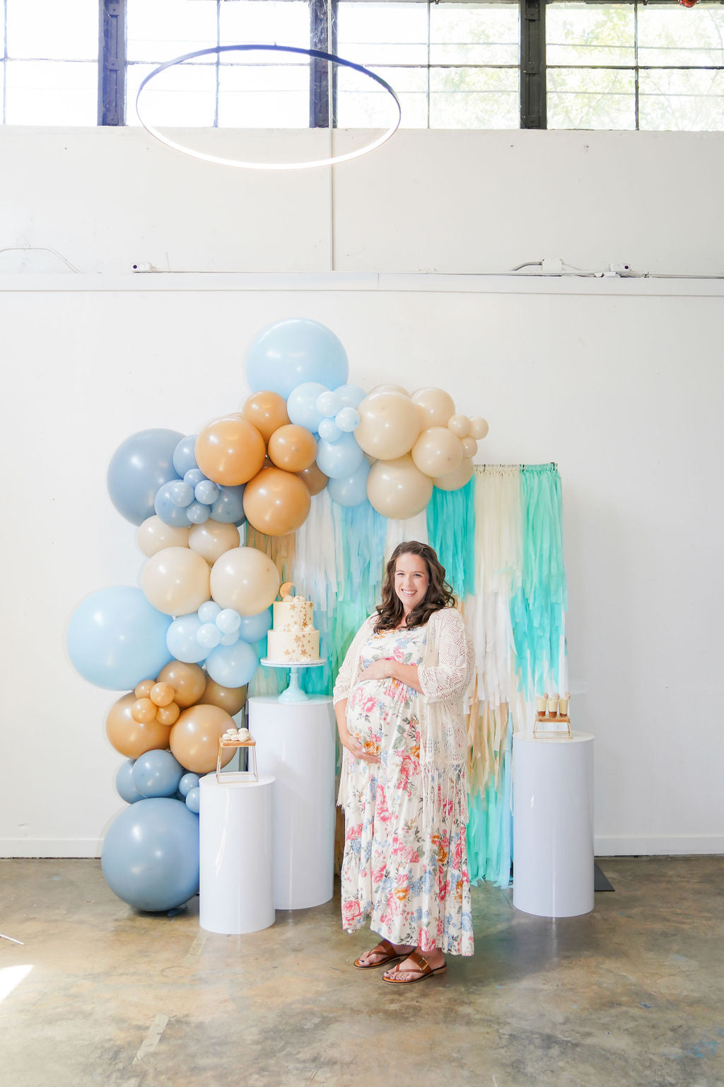 Baby On Board Fringe Backdrop-Backdrops-Oh My Darling Party Co