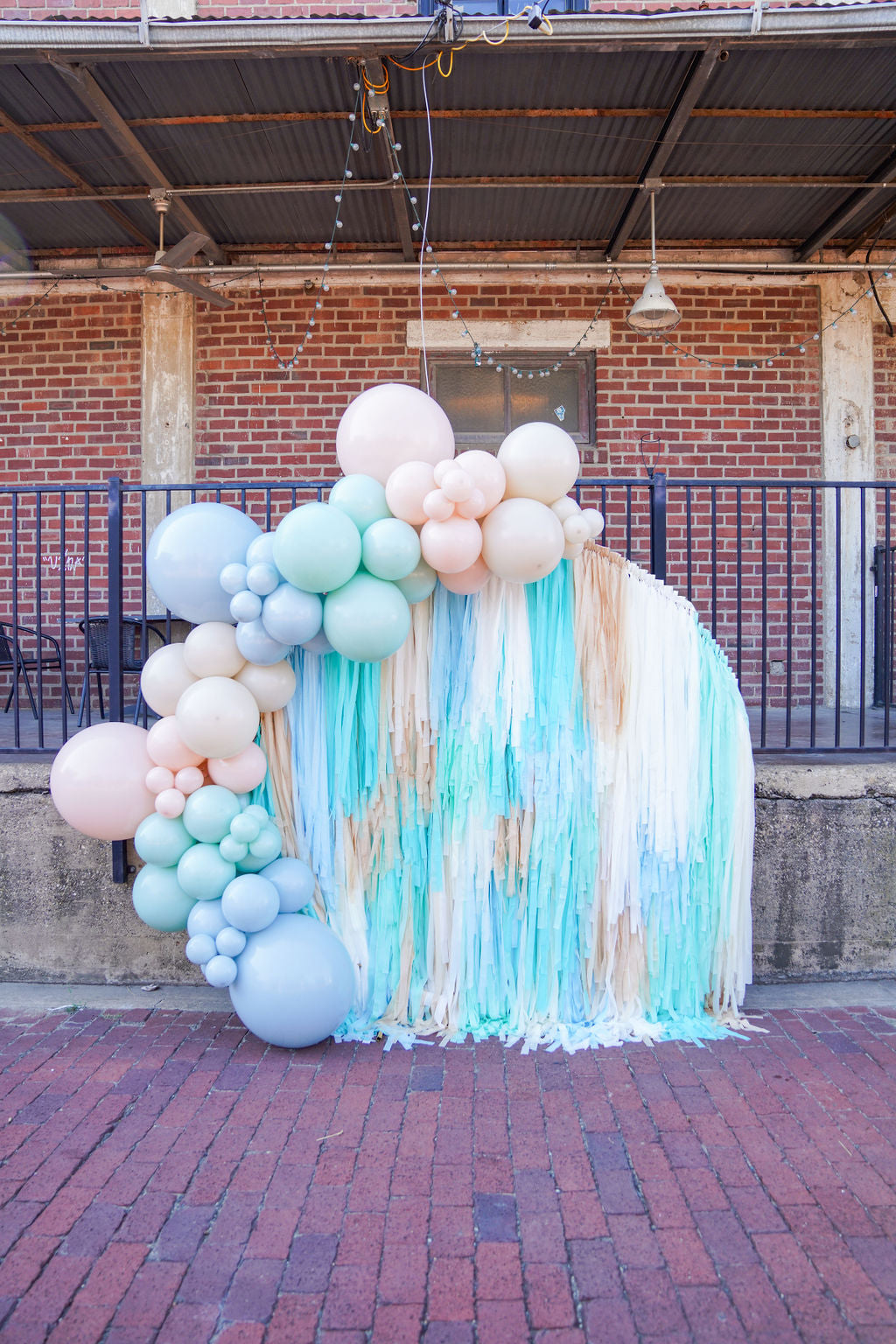 Baby On Board Semi Circle Fringe Backdrop-Backdrops-Oh My Darling Party Co
