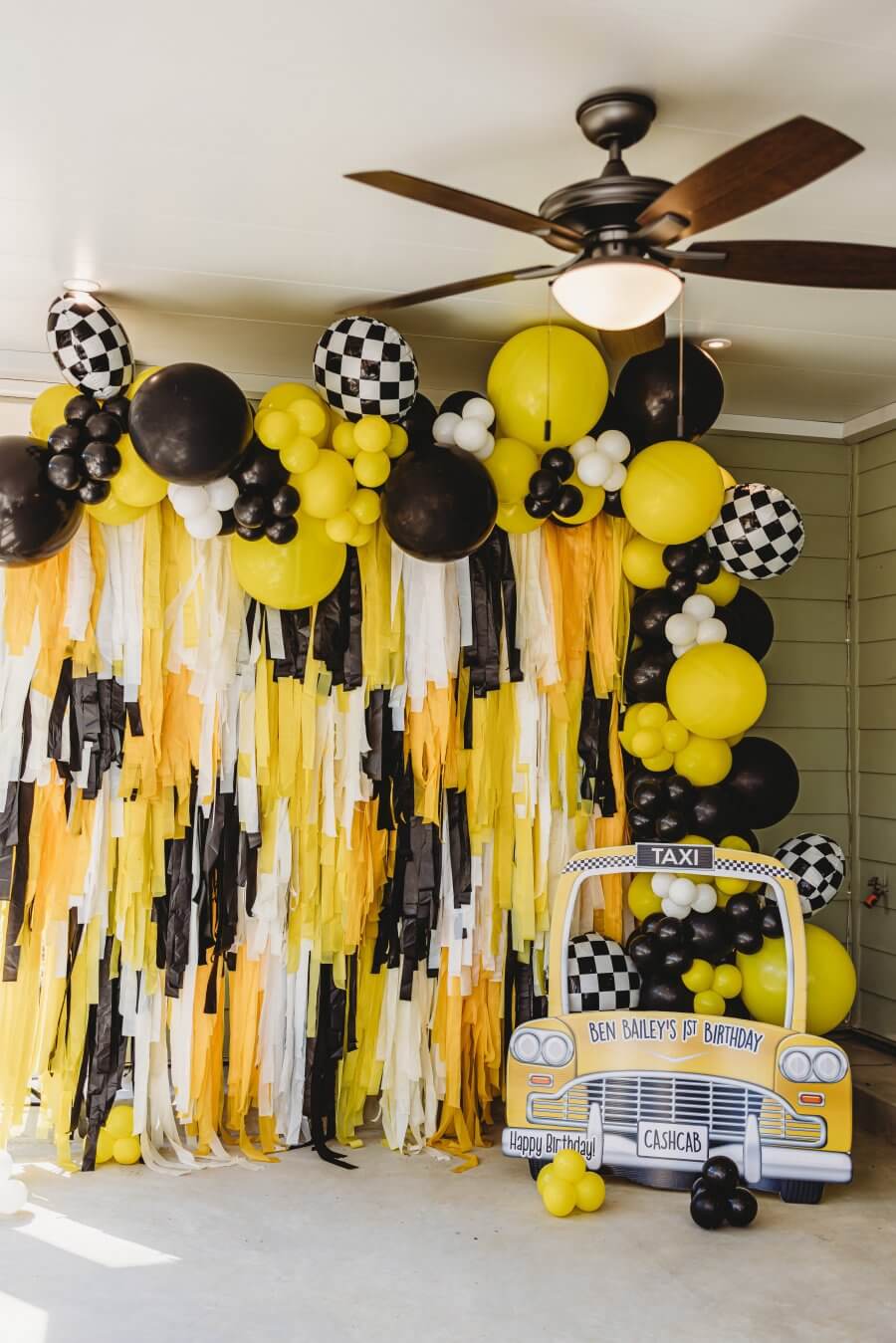 Taxi Time Fringe Backdrop-Oh My Darling Party Co-Fringe Backdrop, Streamer Backdrop, Fringe perfect for events & parties!