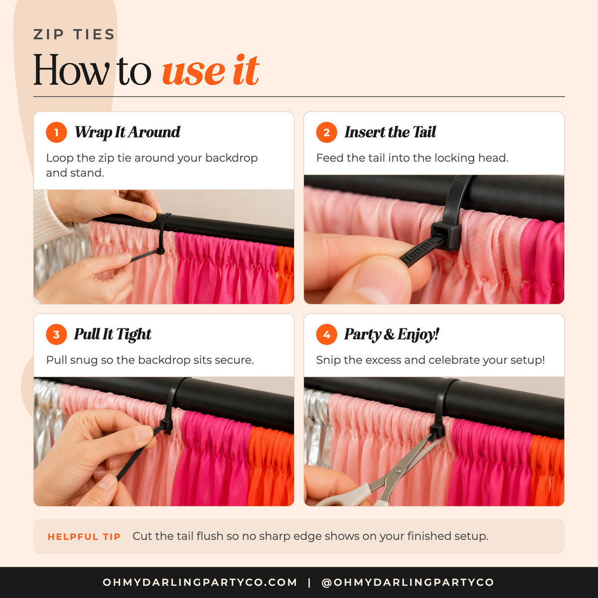 Zip Ties — how to use