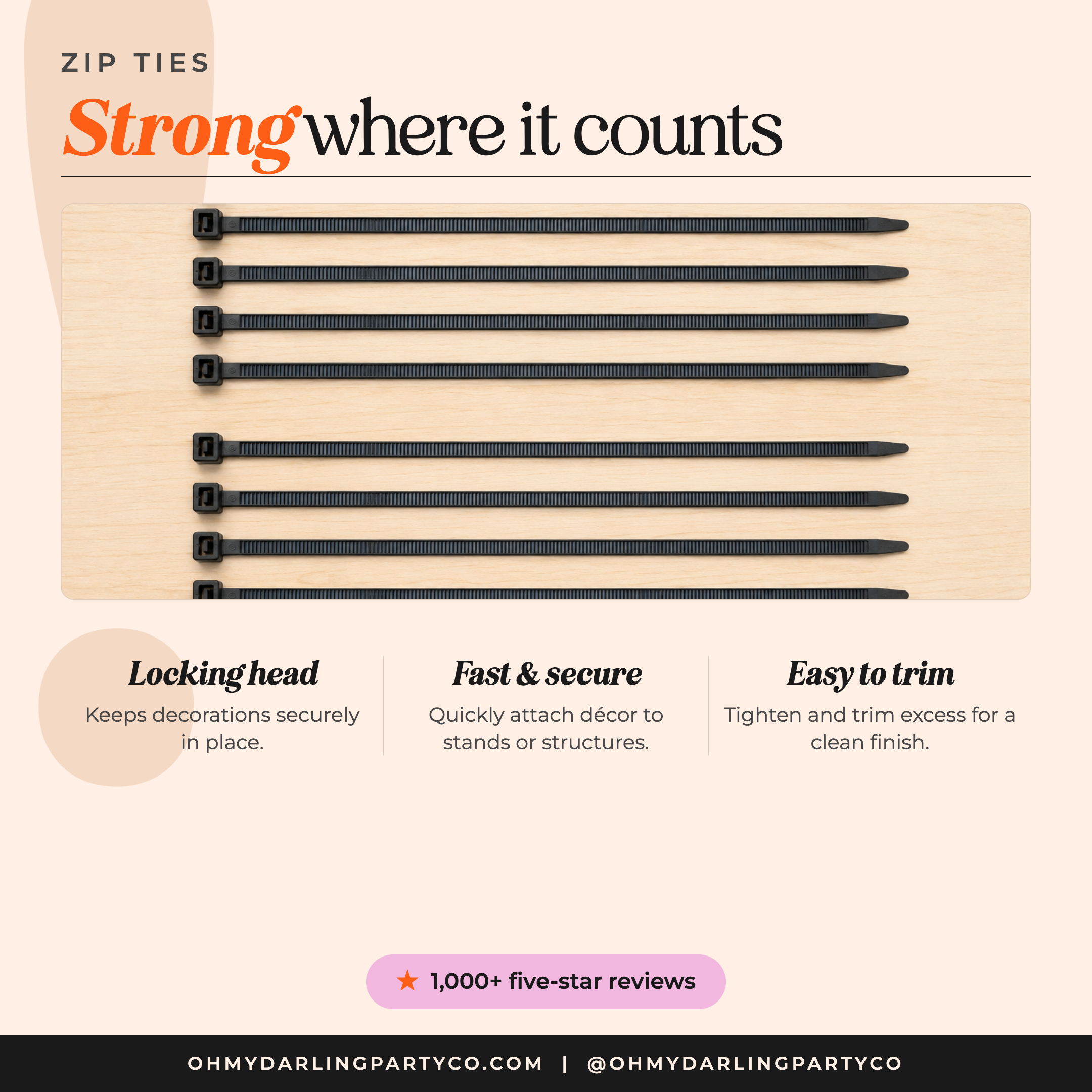 Zip Ties — materials