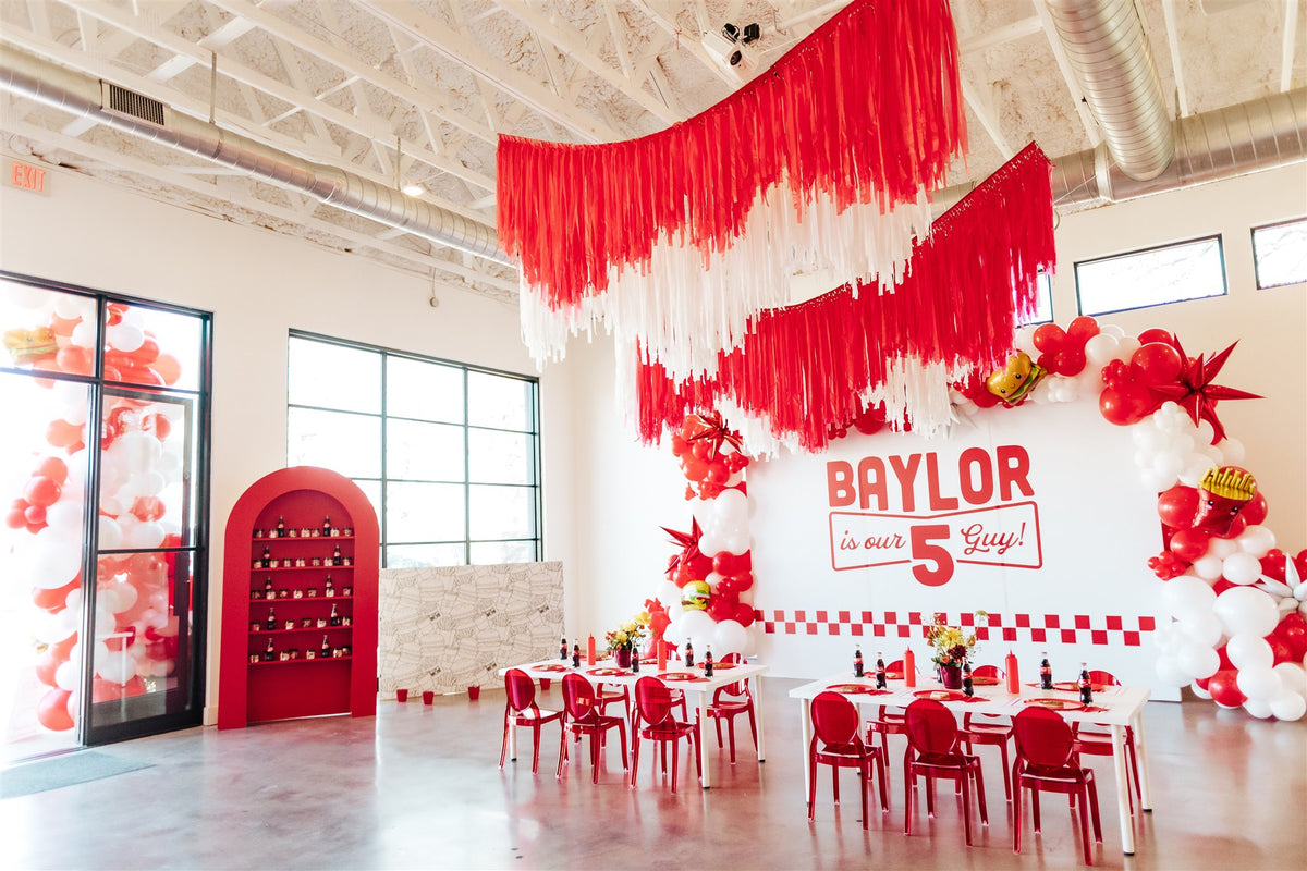 Custom Aerial Ceiling Fringe Strand by Oh My Darling Party Co