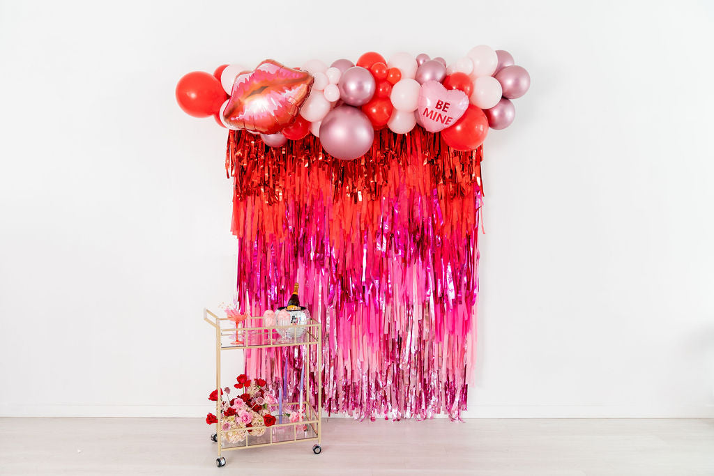 Be Mine Fringe Backdrop-Backdrops-Oh My Darling Party Co