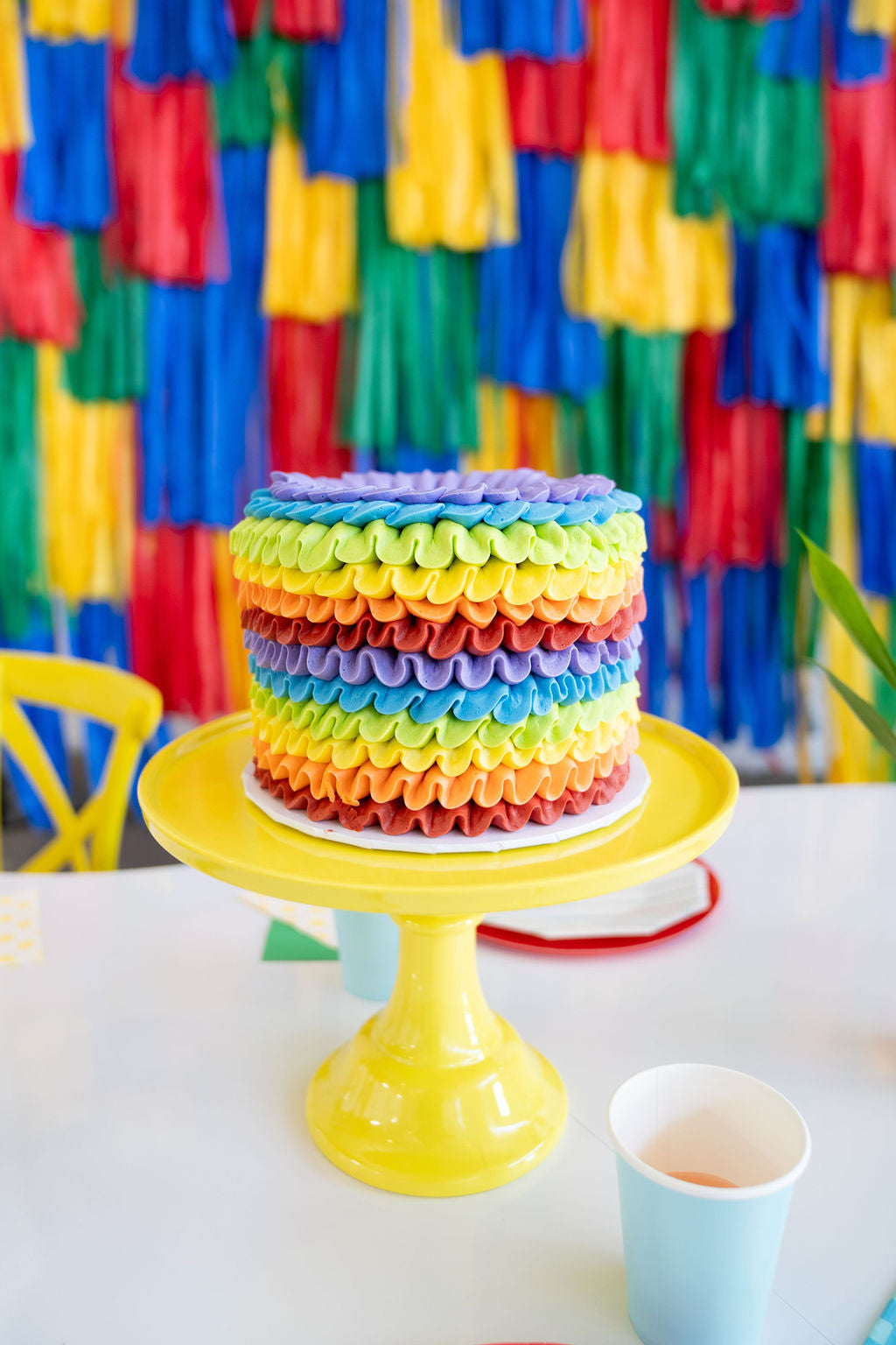 Brick By Brick Fringe Backdrop-Backdrops-Oh My Darling Party Co