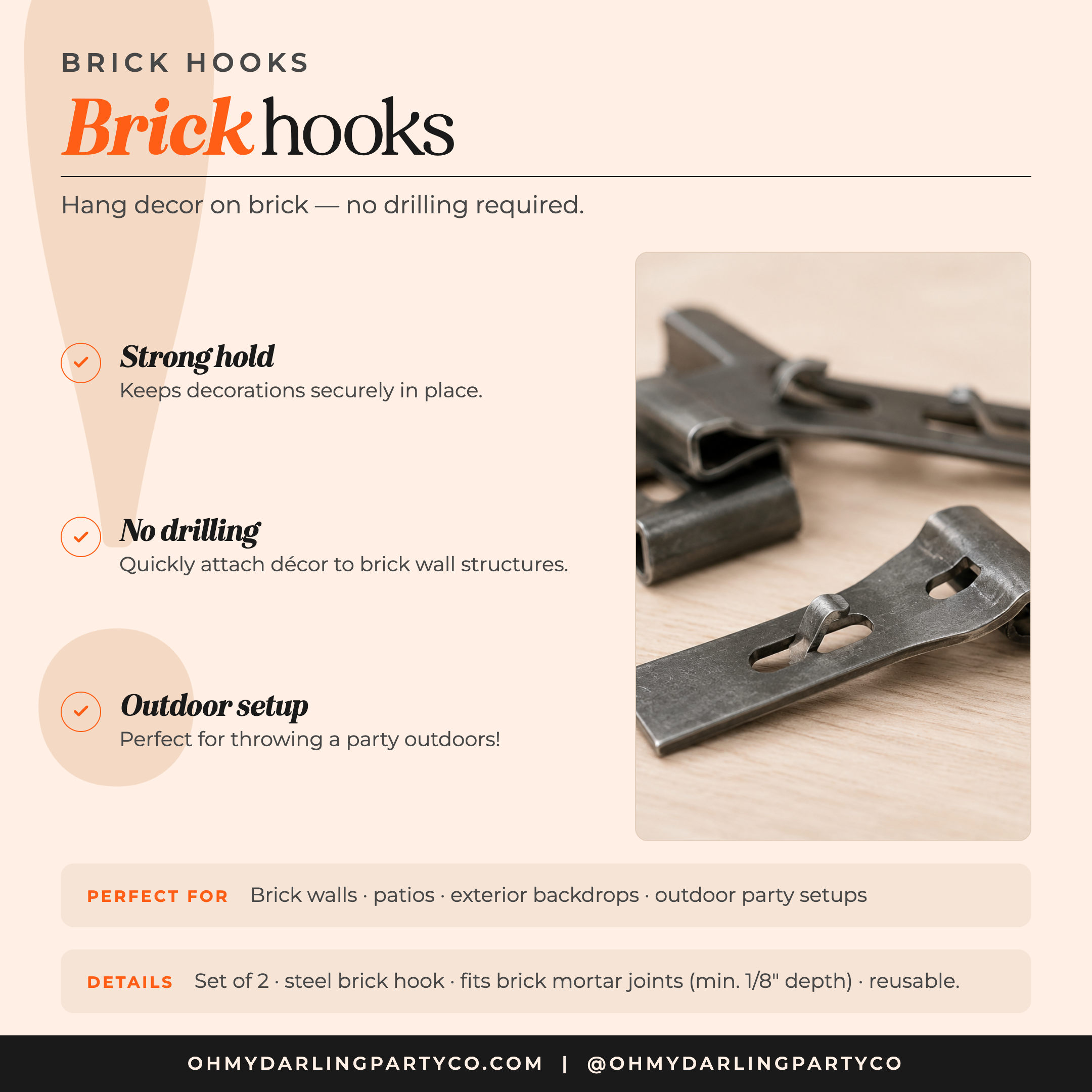 Brick Hooks — details
