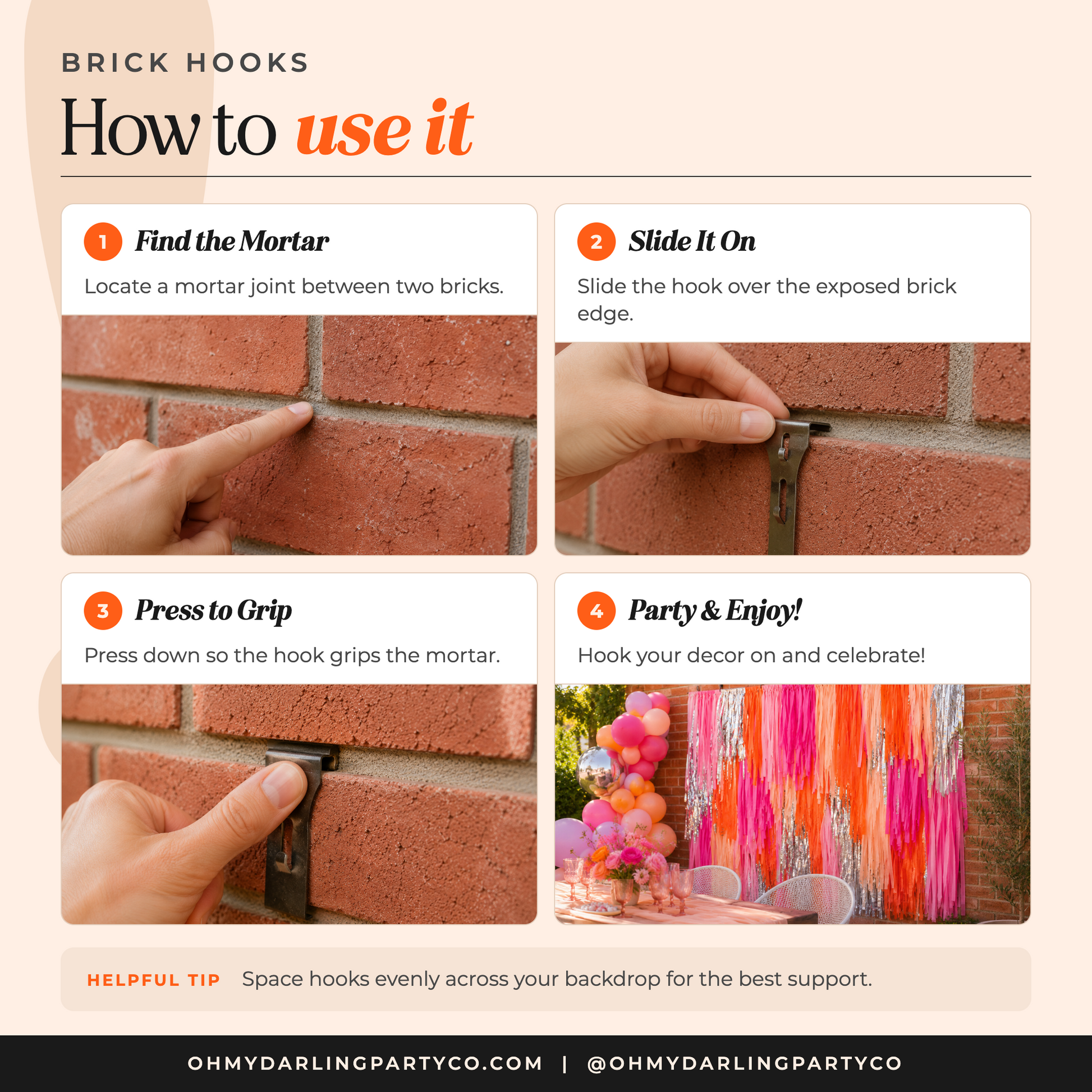 Brick Hooks — how to use