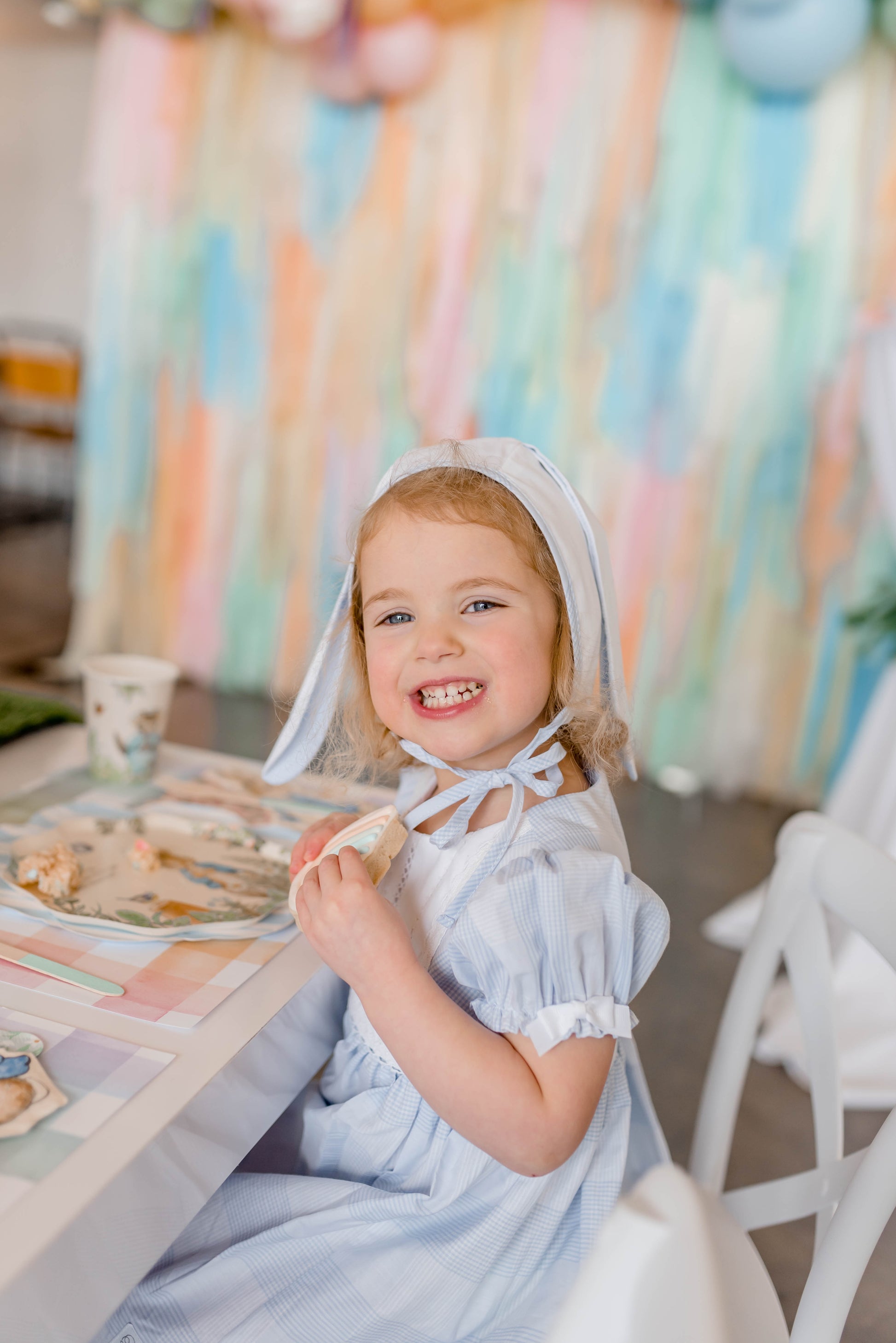 Bunnies & Blooms Fringe Backdrop-Backdrops-Oh My Darling Party Co