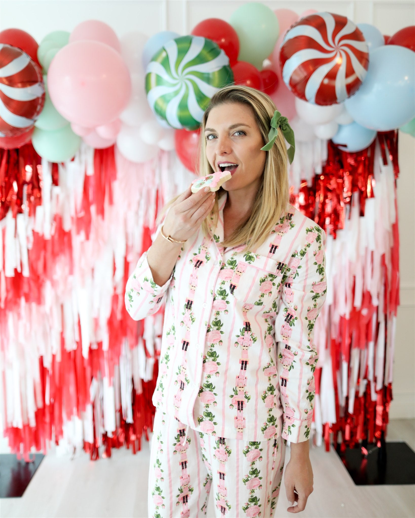 Candy Cane Lane Fringe Backdrop-Backdrops-Oh My Darling Party Co