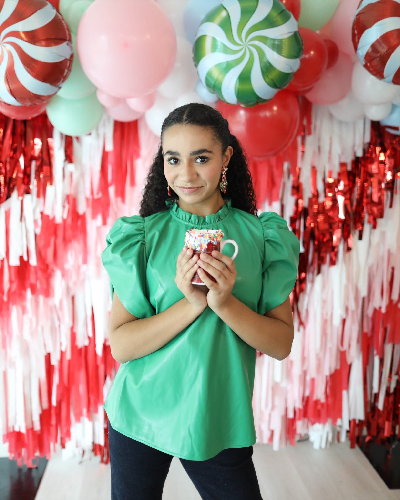 Candy Cane Lane Fringe Backdrop-Backdrops-Oh My Darling Party Co