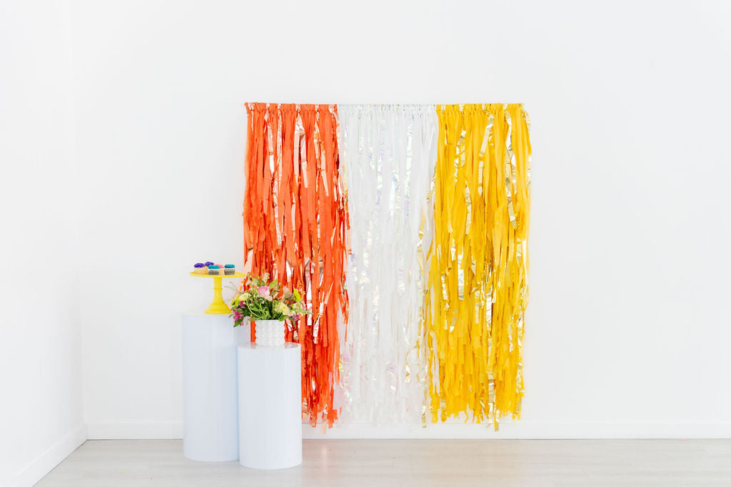 Candy Corn Fringe Shape-Backdrops-Oh My Darling Party Co
