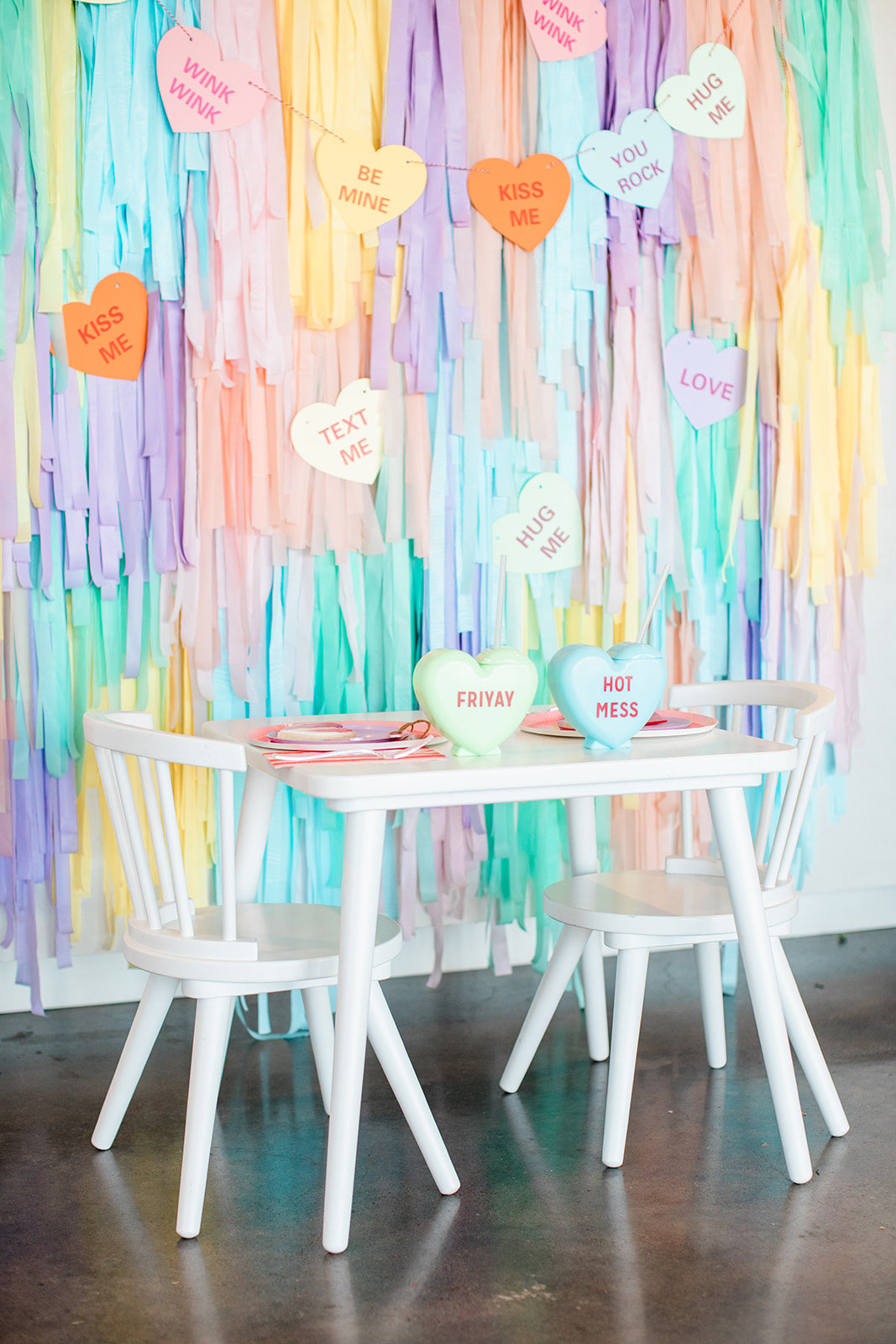 Candy Heart Fringe Backdrop-Backdrops-Oh My Darling Party Co