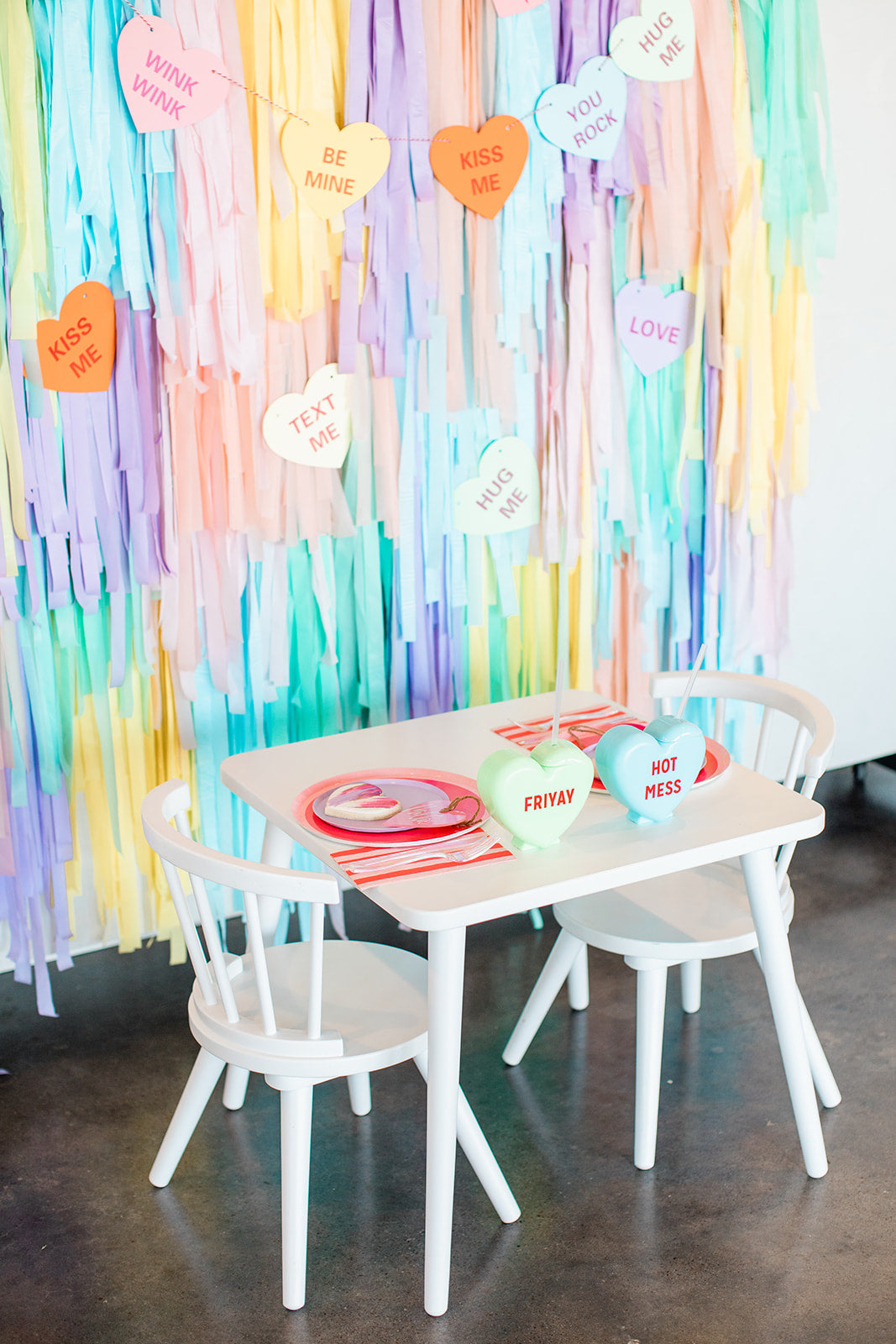 Candy Heart Fringe Backdrop-Backdrops-Oh My Darling Party Co