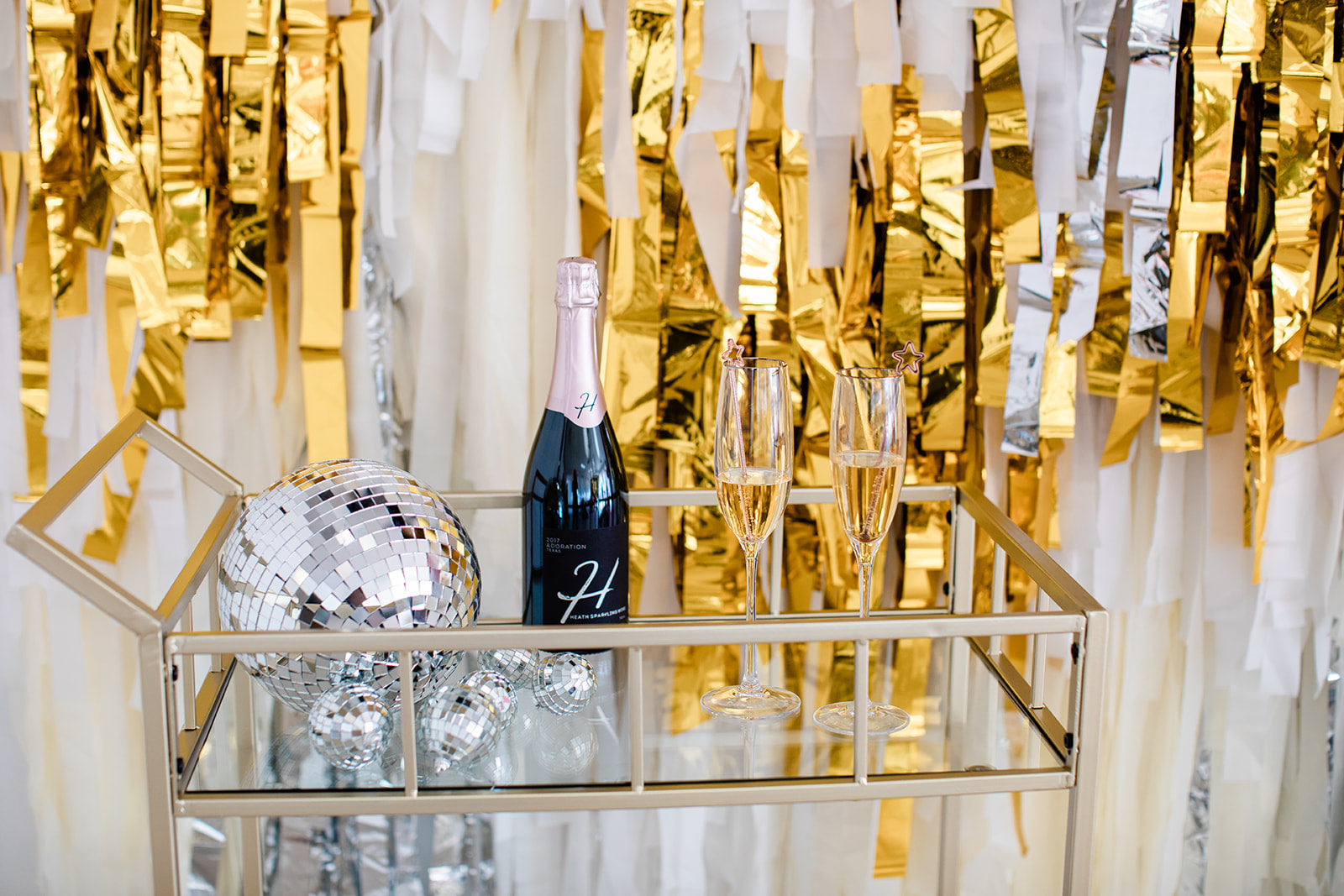 Champagne Wishes Fringe Backdrop-Backdrops-Oh My Darling Party Co