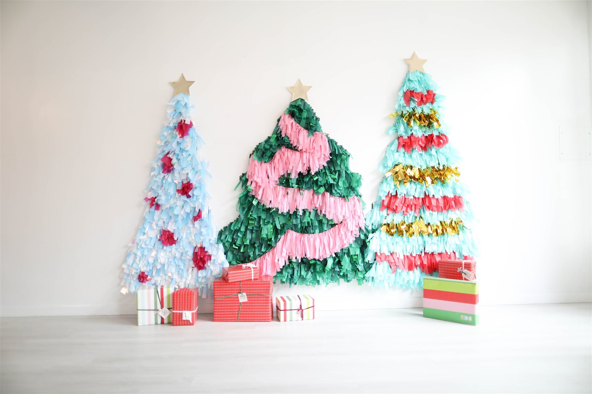 Christmas Tree Fringe Shape-Backdrops-Oh My Darling Party Co