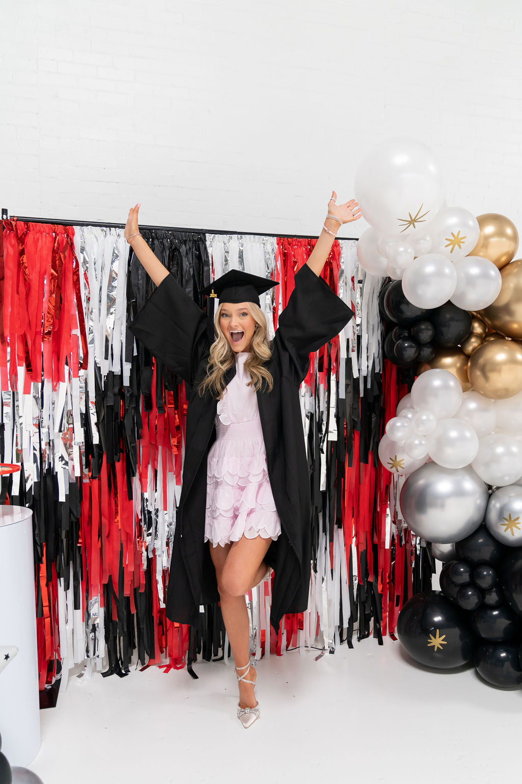 Classy Commencement Fringe Backdrop-Backdrops-Oh My Darling Party Co