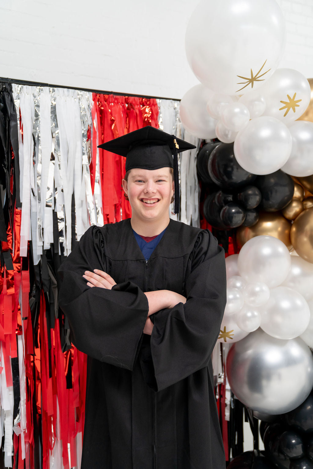 Classy Commencement Fringe Backdrop-Backdrops-Oh My Darling Party Co