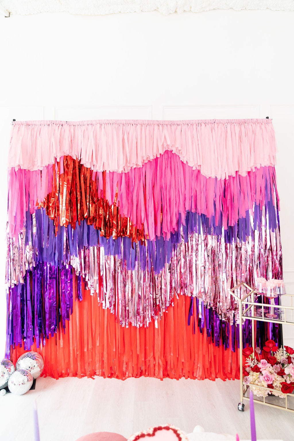 Cupid’s Soirée Fringe Backdrop-Backdrops-Oh My Darling Party Co