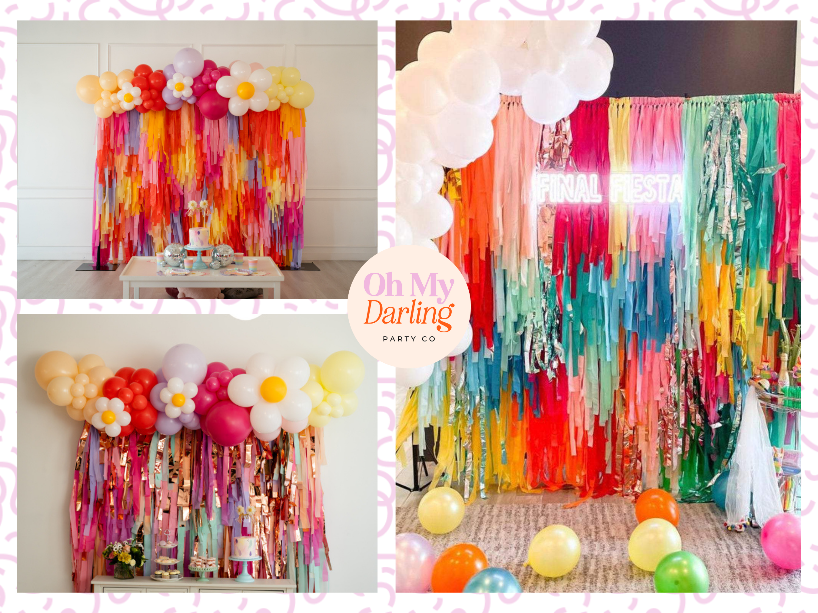 CUSTOM Fringe Backdrop-Backdrops-Oh My Darling Party Co