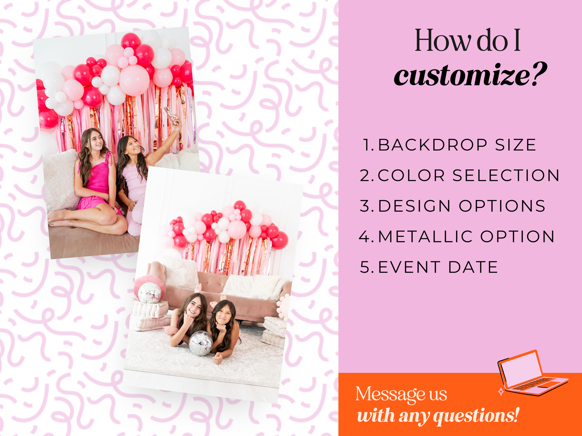 CUSTOM Garland Backdrop - Etsy 1.