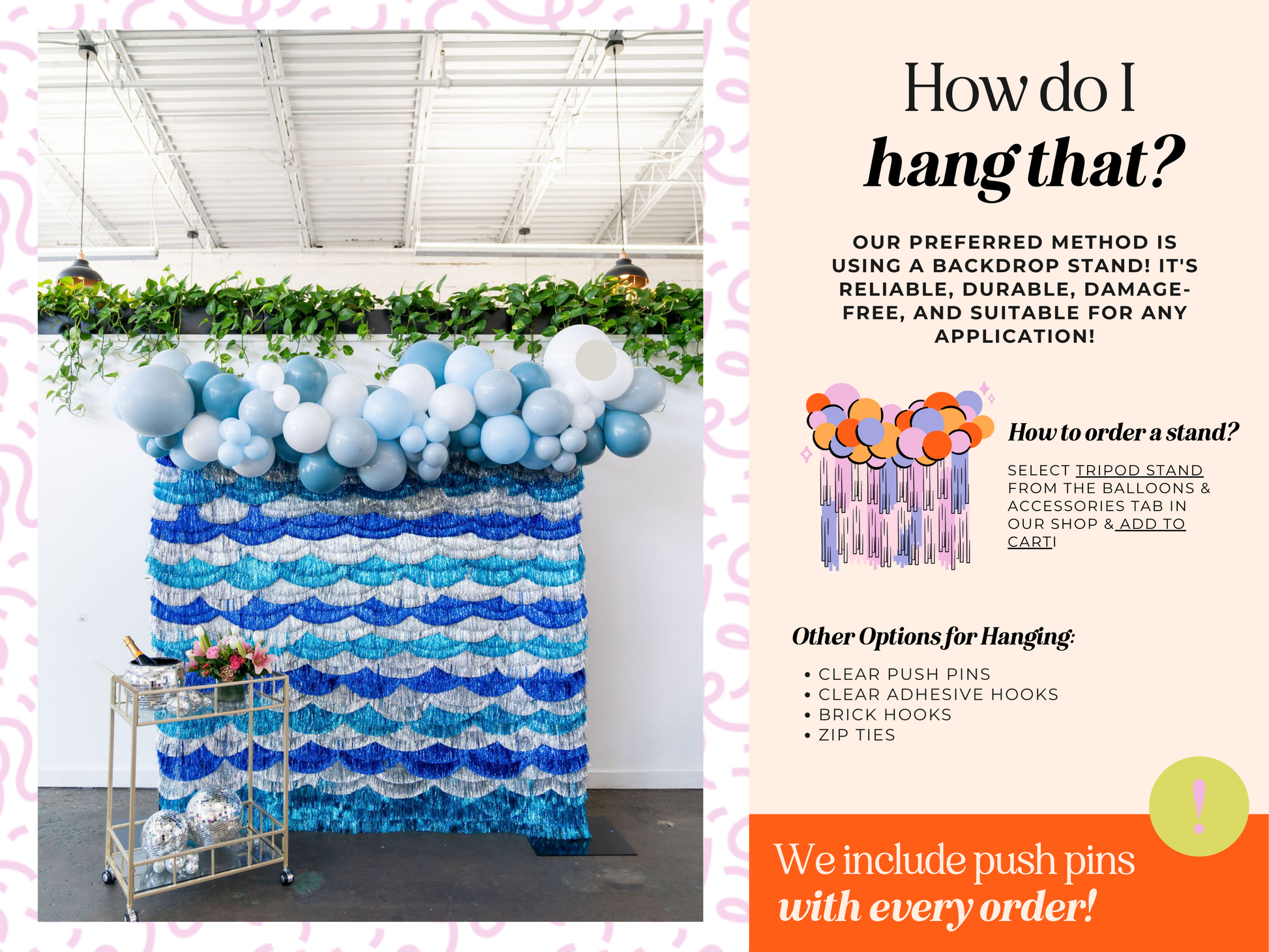 Custom Metallic Trim Backdrop - Etsy 1.