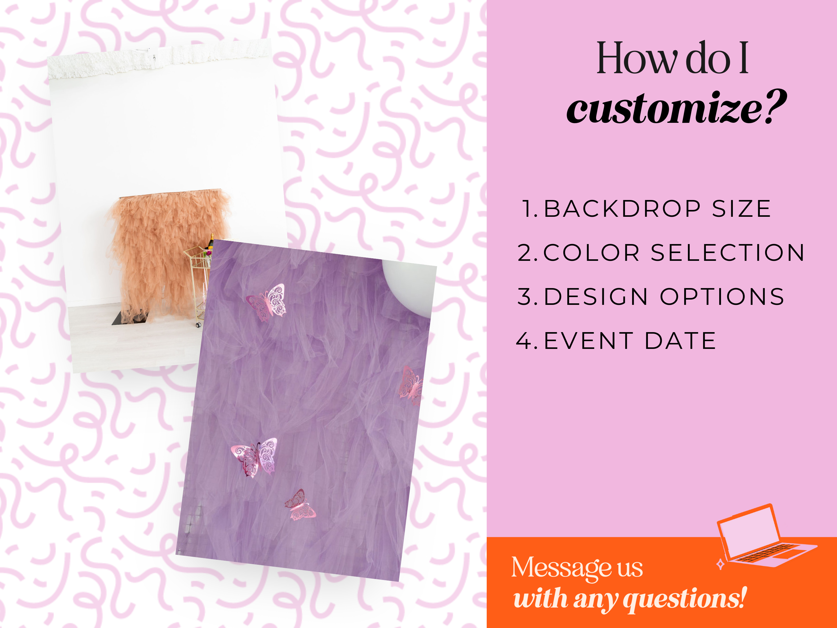 Custom Tulle Backdrop - Etsy 1.