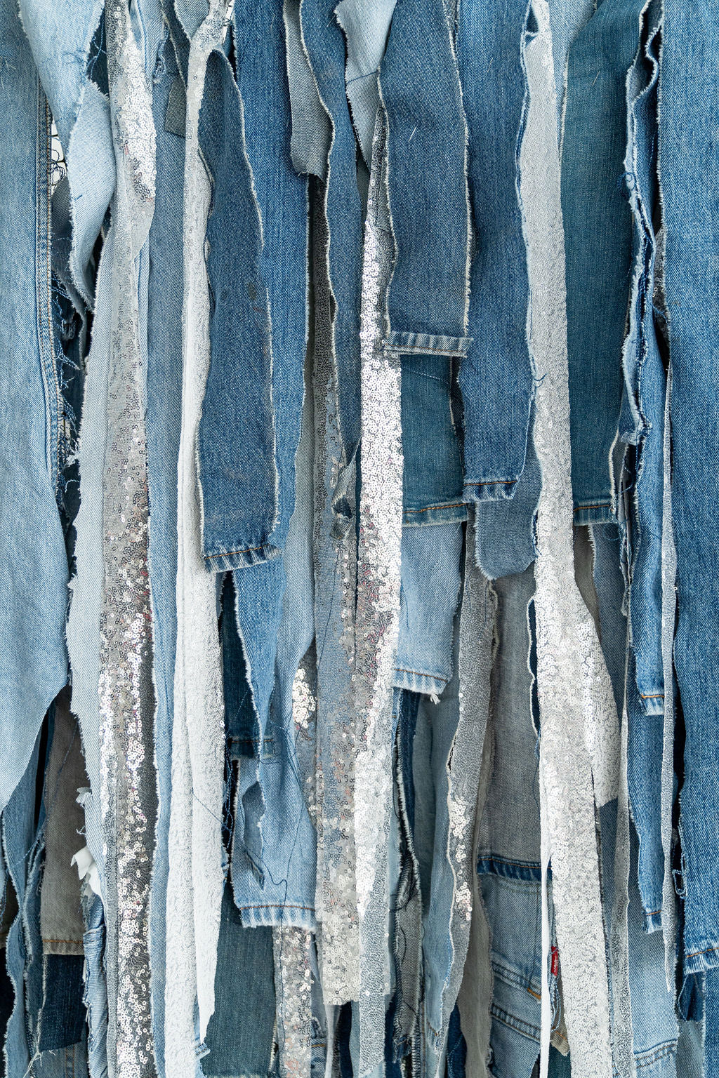 Denim & Bling Fringe Backdrop-Backdrops-Oh My Darling Party Co