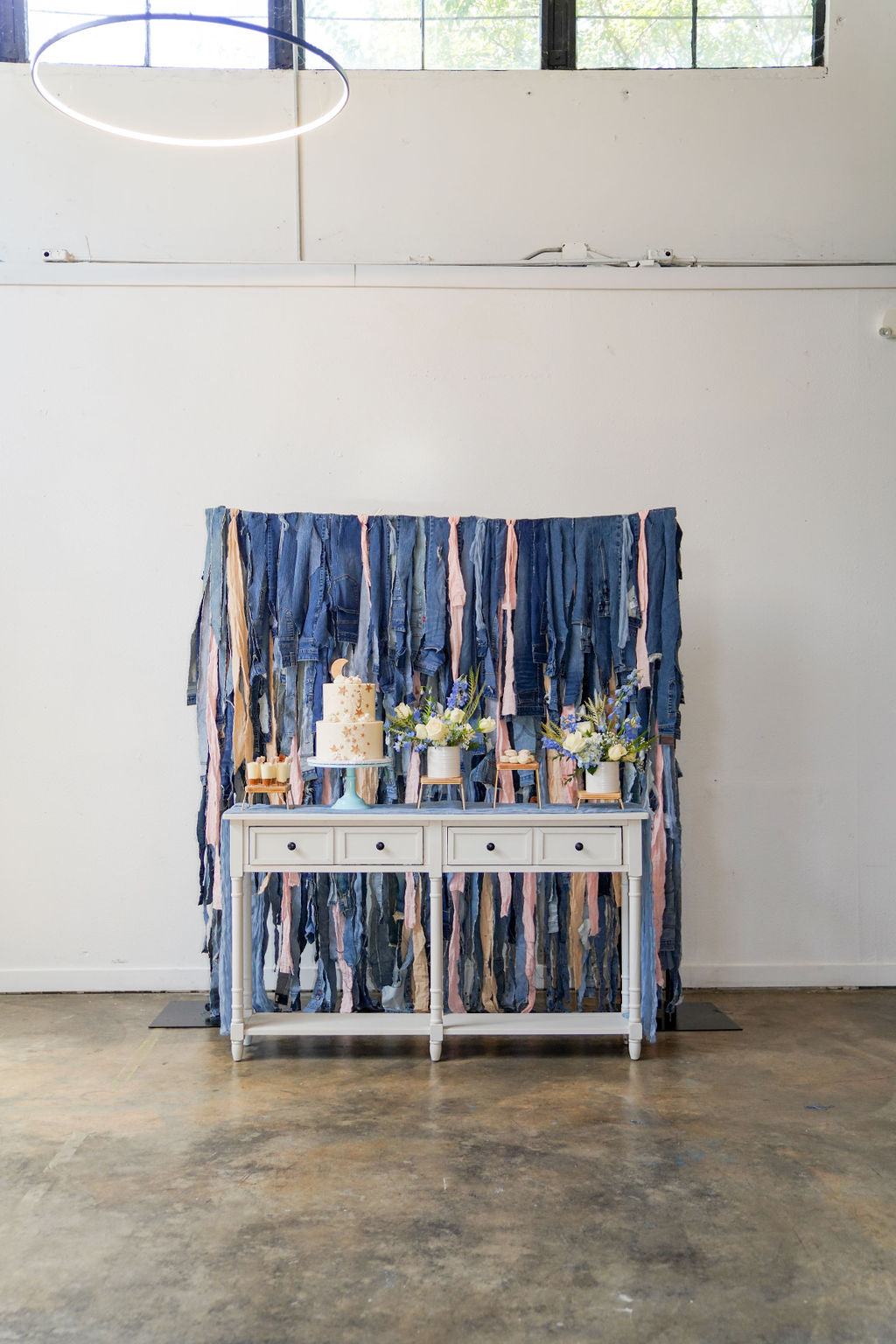 Denim Dreams Fringe Backdrop-Backdrops-Oh My Darling Party Co