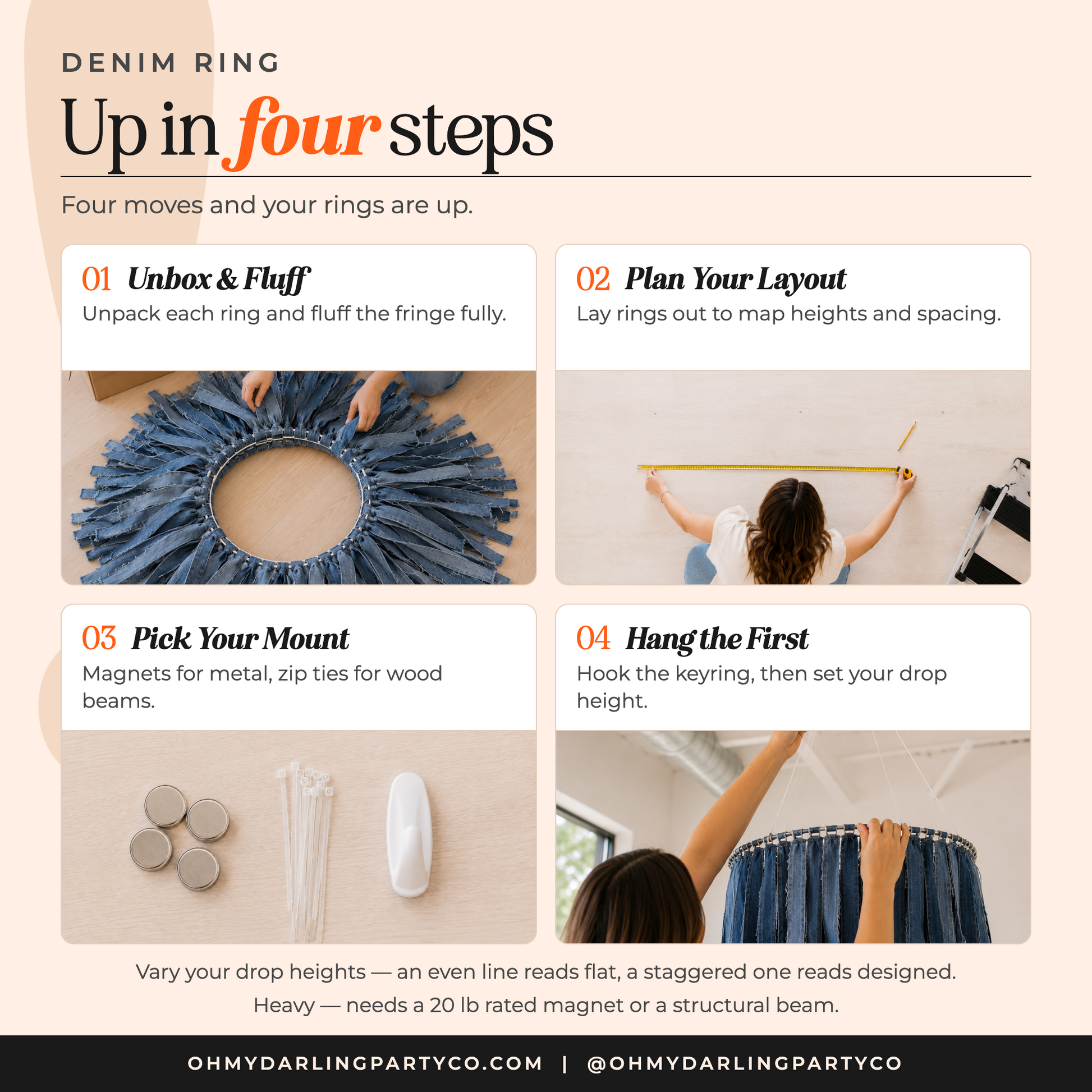 How to hang your denim ring