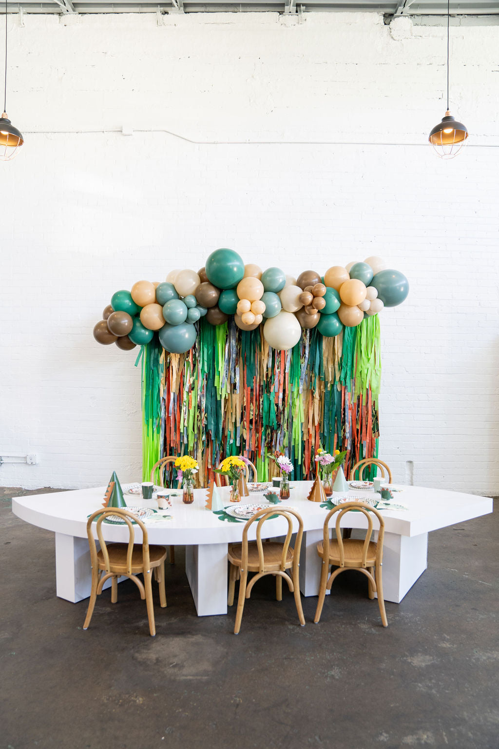 Dino Rawr Fringe Backdrop-Backdrops-Oh My Darling Party Co