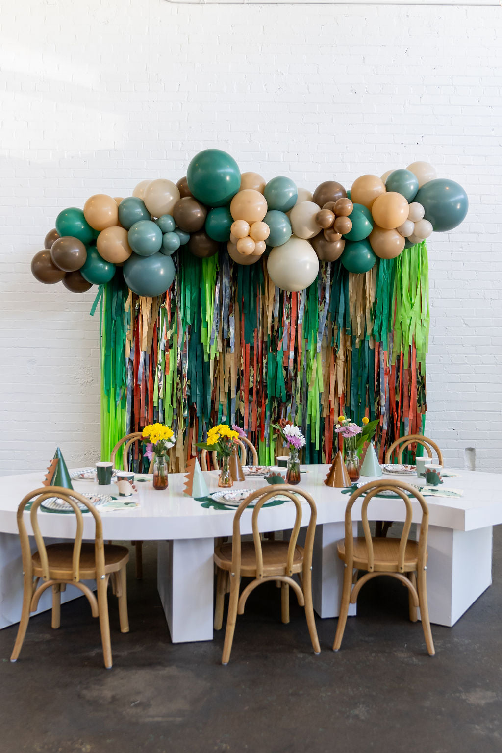 Dino Rawr Fringe Backdrop-Backdrops-Oh My Darling Party Co