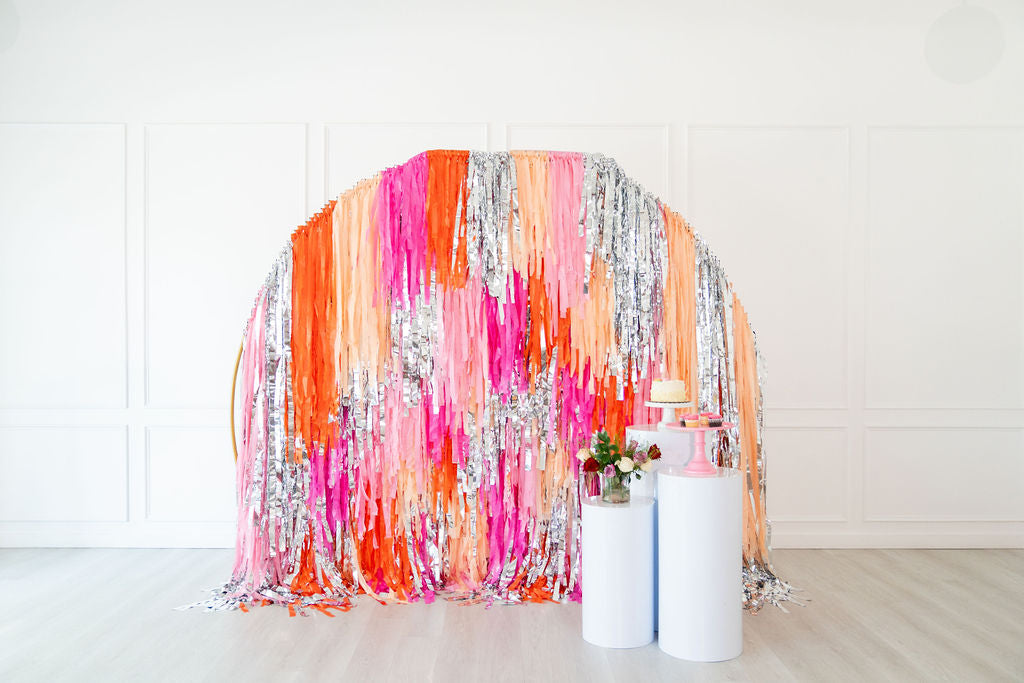 Disco Dreamin' Semi Circle Fringe Backdrop-Backdrops-Oh My Darling Party Co