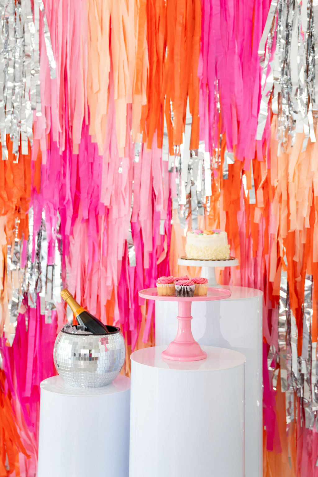 Disco Dreamin' Semi Circle Fringe Backdrop-Backdrops-Oh My Darling Party Co
