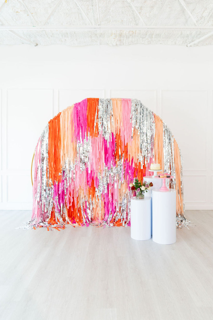Disco Dreamin' Semi Circle Fringe Backdrop-Backdrops-Oh My Darling Party Co