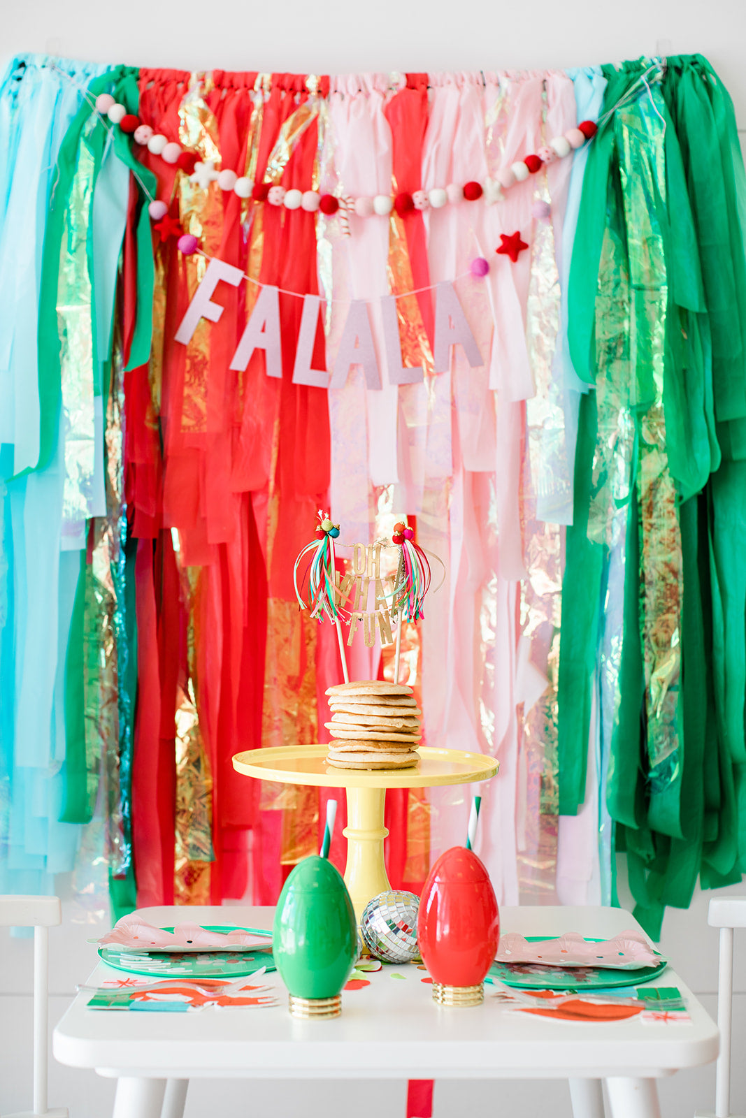 Falalala Fringe Backdrop-Backdrops-Oh My Darling Party Co