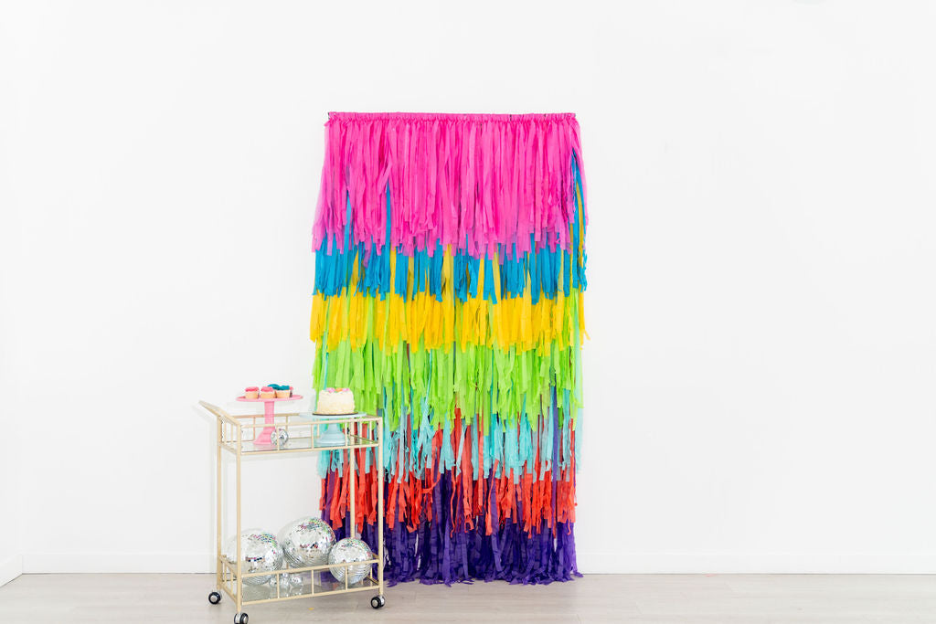 Fiesta Ole Fringe Backdrop-Backdrops-Oh My Darling Party Co