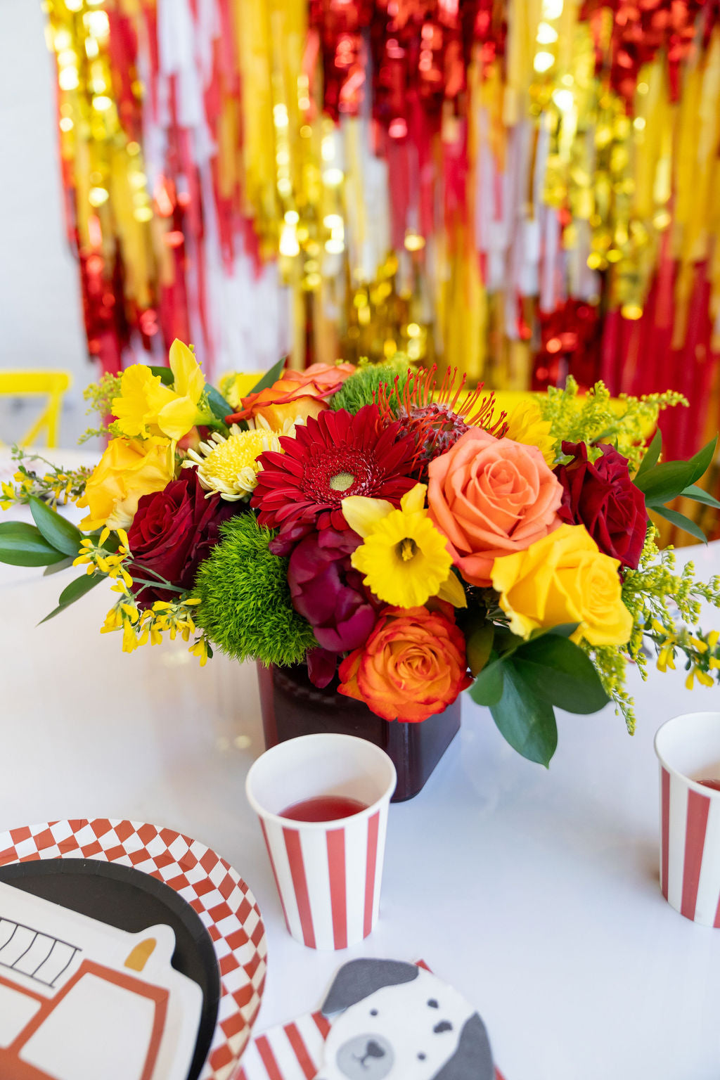 Fire Up The Fun Fringe Backdrop-Backdrops-Oh My Darling Party Co