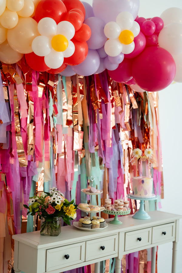 Flower Power Fringe Backdrop-Backdrops-Oh My Darling Party Co