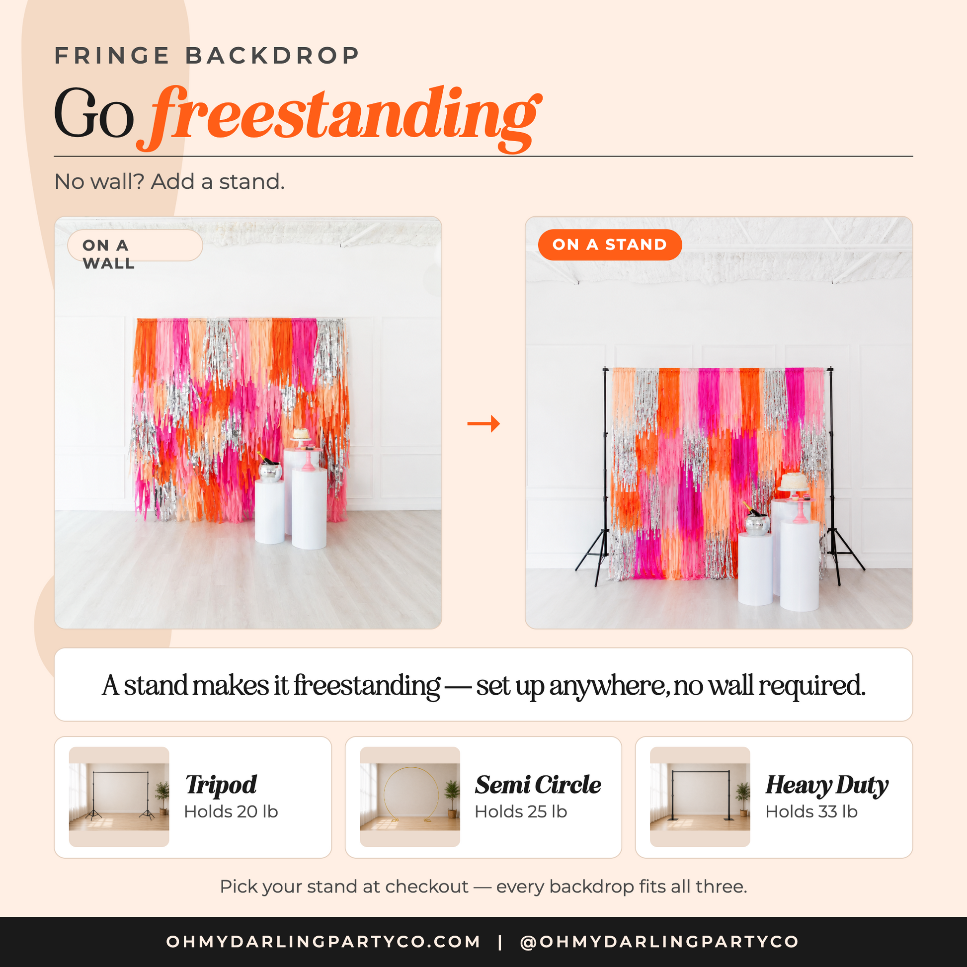 Fringe backdrop — upgrade your setup