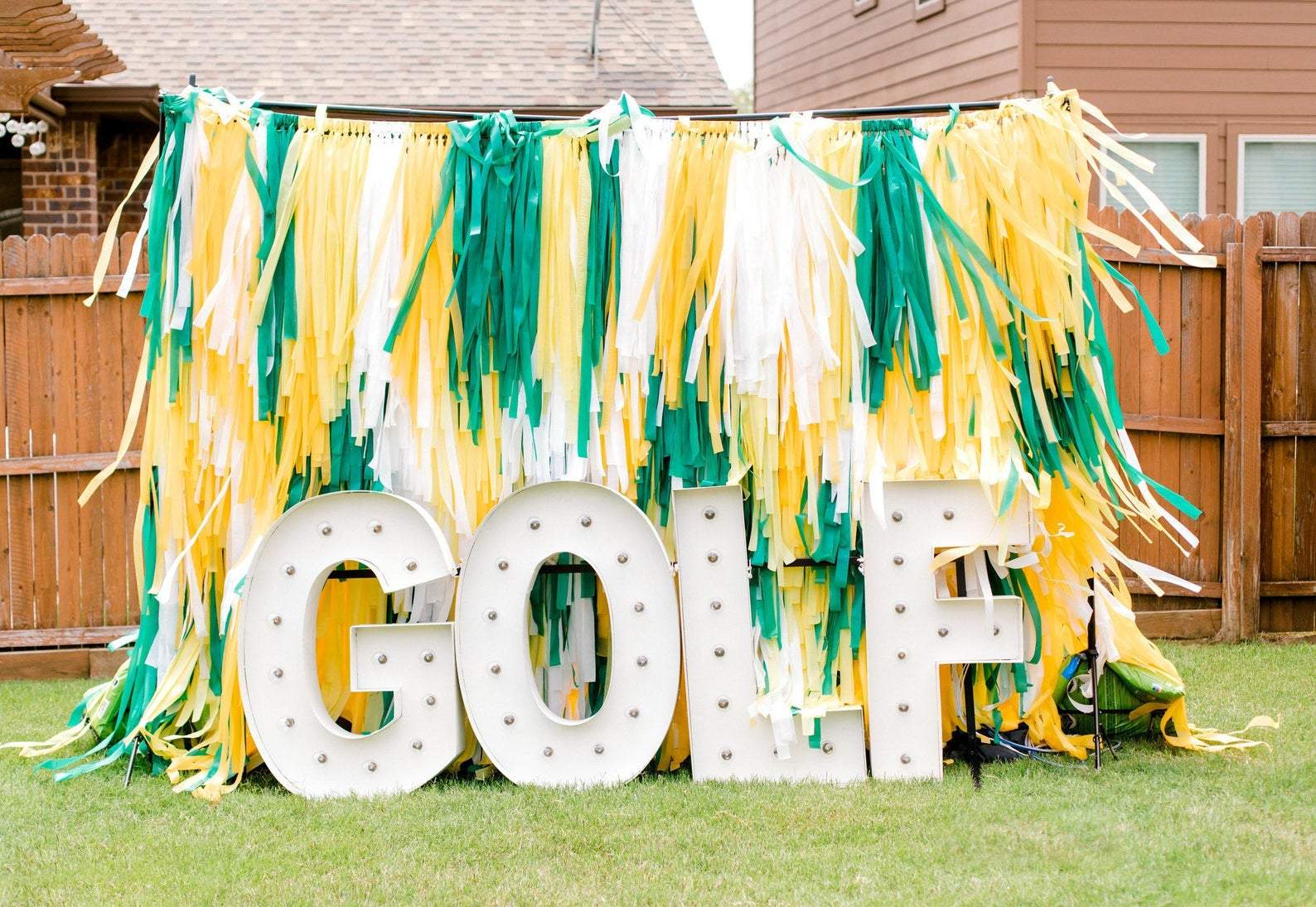 Golf Par-Tee Fringe Backdrop-Backdrops-Oh My Darling Party Co