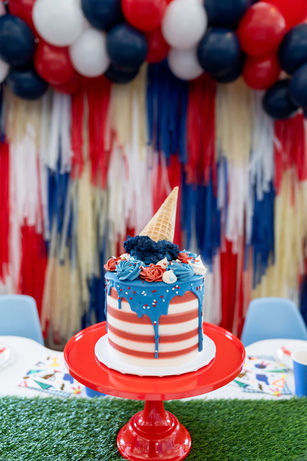 Grand Slam Fringe Backdrop-Backdrops-Oh My Darling Party Co
