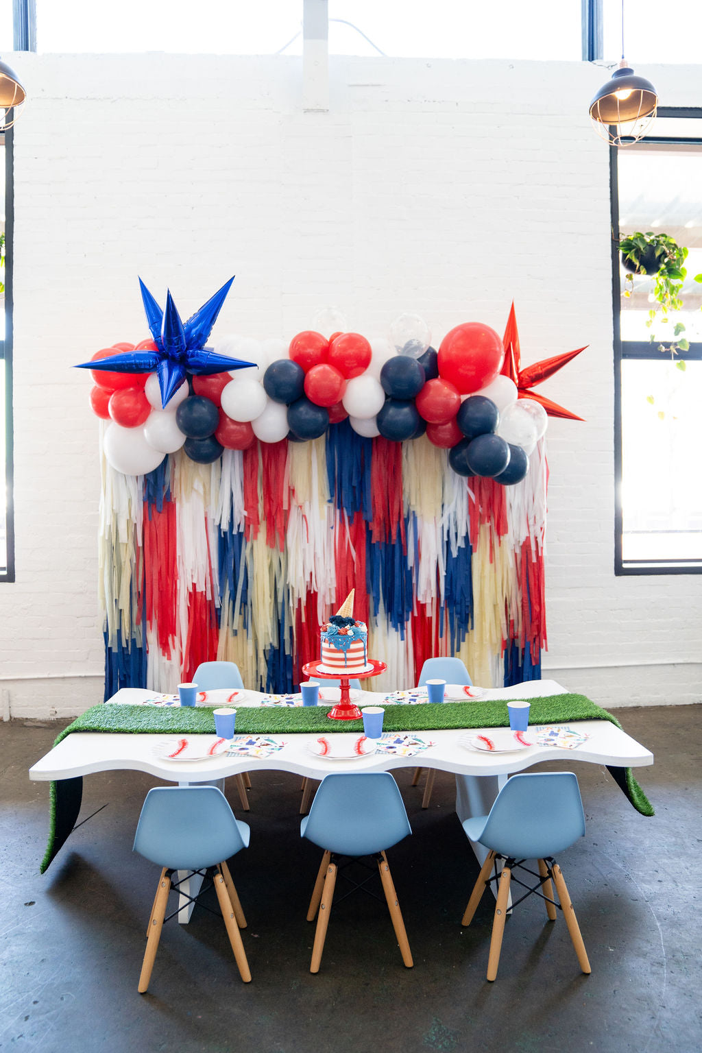 Grand Slam Fringe Backdrop-Backdrops-Oh My Darling Party Co