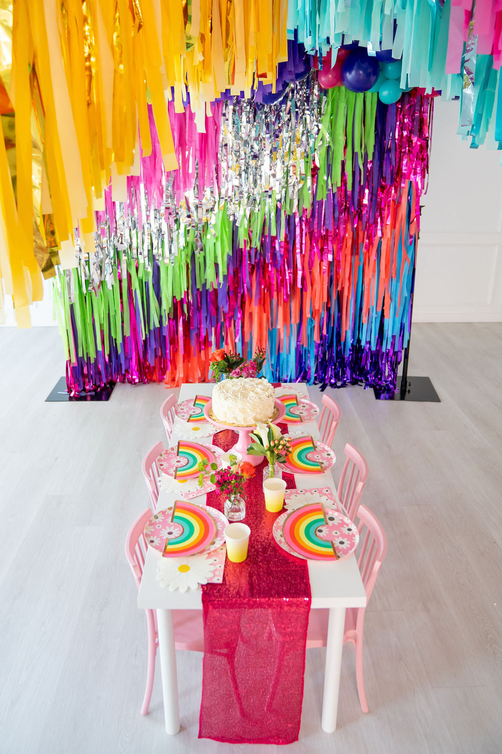 Groovy Glitterfest Fringe Backdrop-Backdrops-Oh My Darling Party Co
