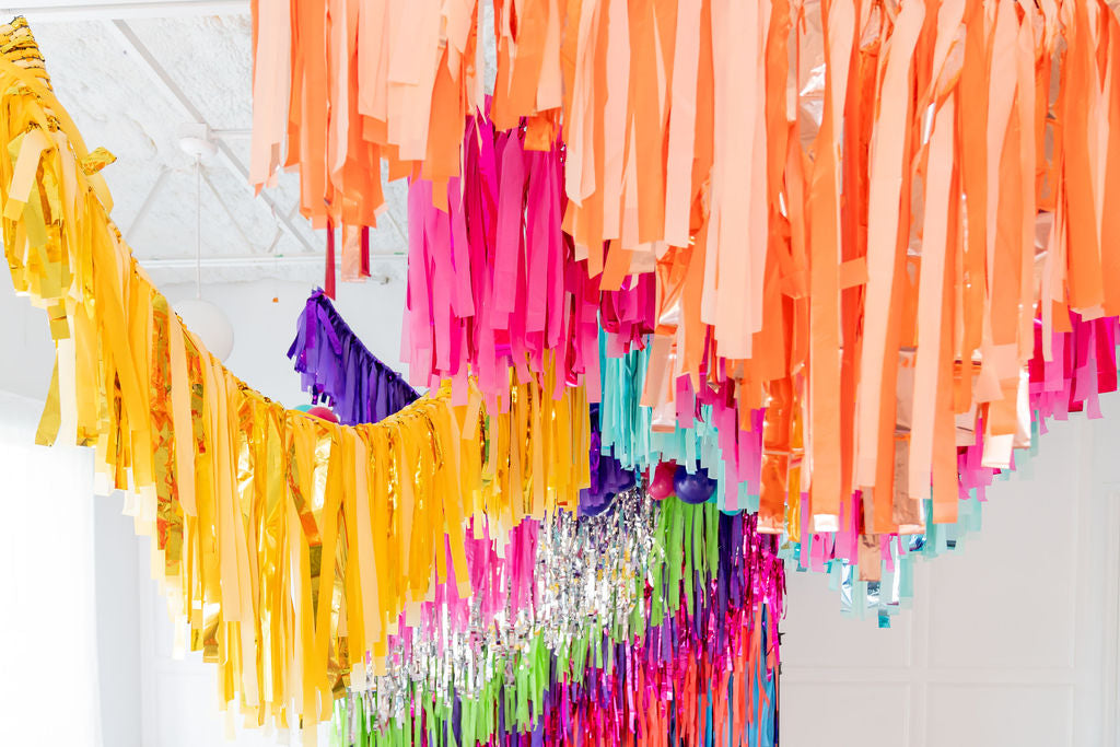 Groovy Glitterfest Fringe Backdrop-Backdrops-Oh My Darling Party Co