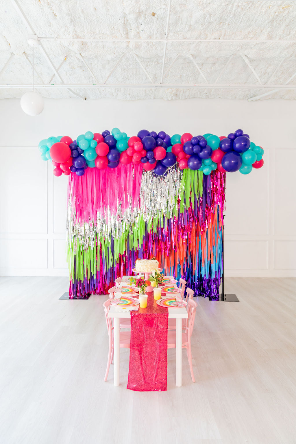 Groovy Glitterfest Fringe Backdrop-Backdrops-Oh My Darling Party Co