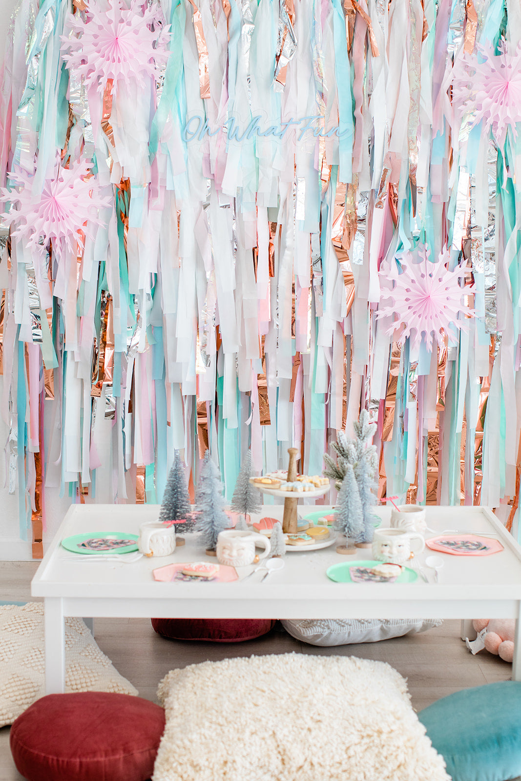 Gumdrops and Glitter Fringe Backdrop-Backdrops-Oh My Darling Party Co