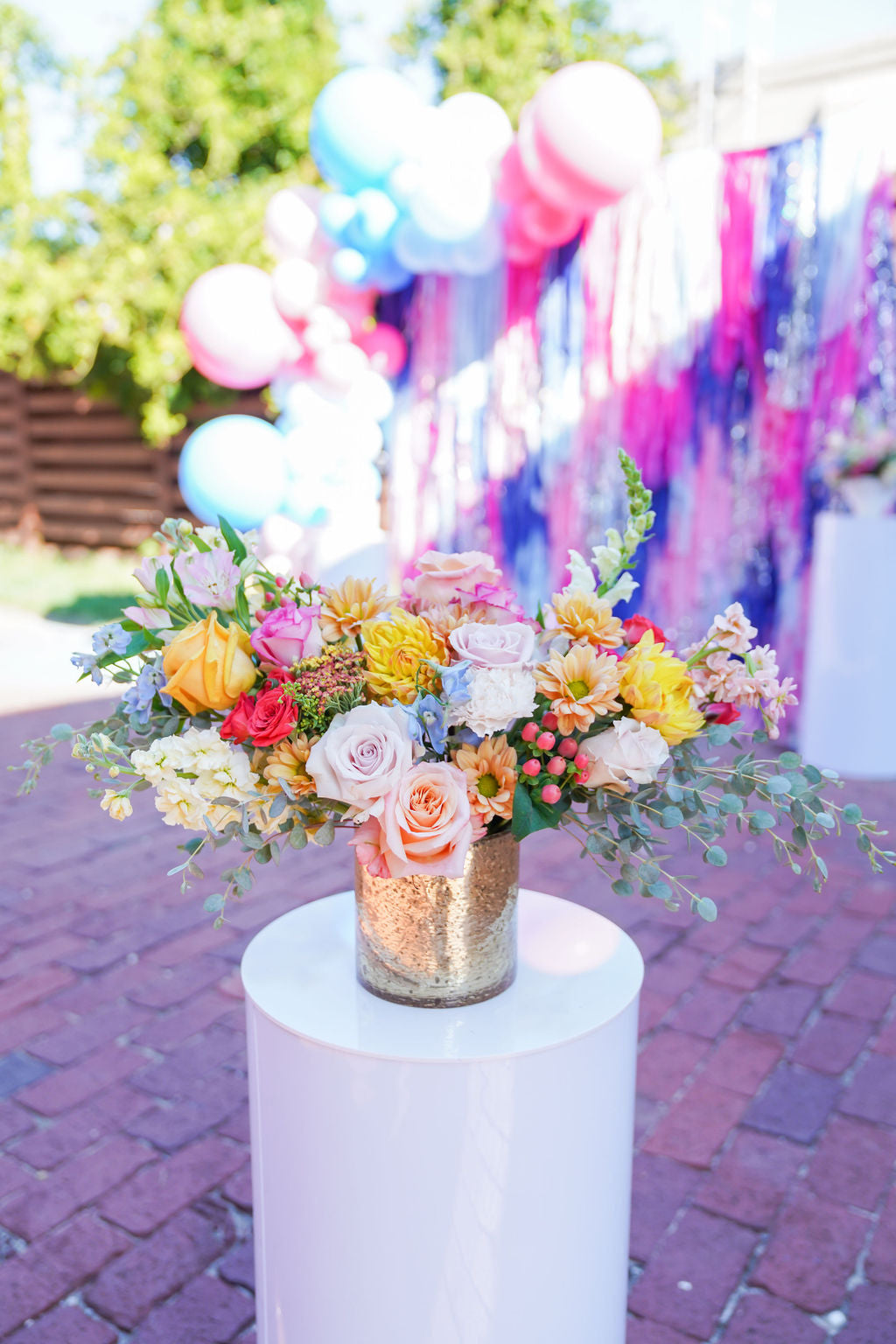 He or She, What Will Baby Be Fringe Backdrop-Backdrops-Oh My Darling Party Co
