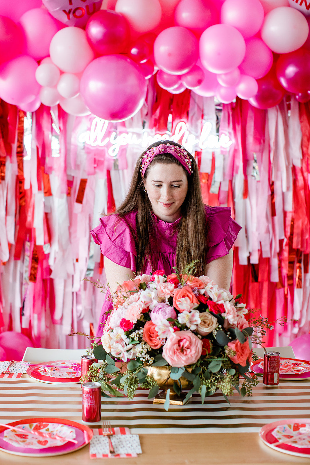 Heartfelt Celebration Fringe Backdrop-Backdrops-Oh My Darling Party Co